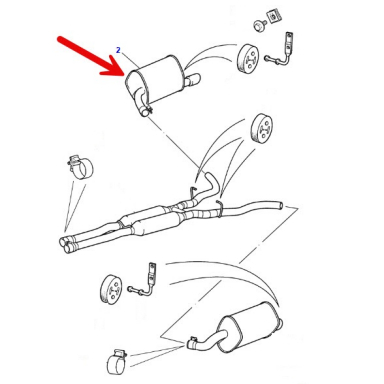 USED Muffler, RH Passenger Side Rear XR849450